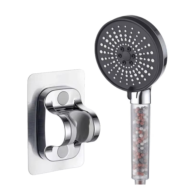 5-Speed Water Adjustment Filter Shower Head High Pressure Negative Ion Hard Water Softening Shower Head Set