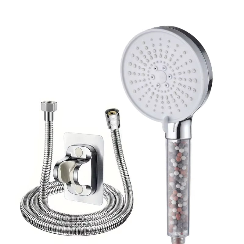 5-Speed Water Adjustment Filter Shower Head High Pressure Negative Ion Hard Water Softening Shower Head Set